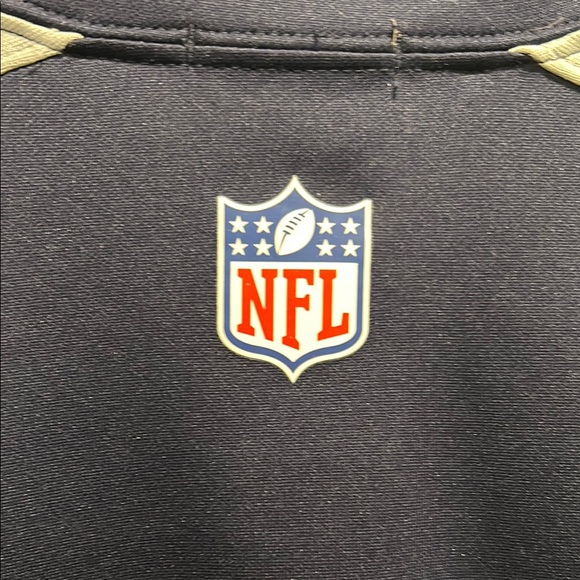 Nike NFL Logo New England Patriots Blue and Gray Bomber Jacket Size Large - Picture 5 of 15
